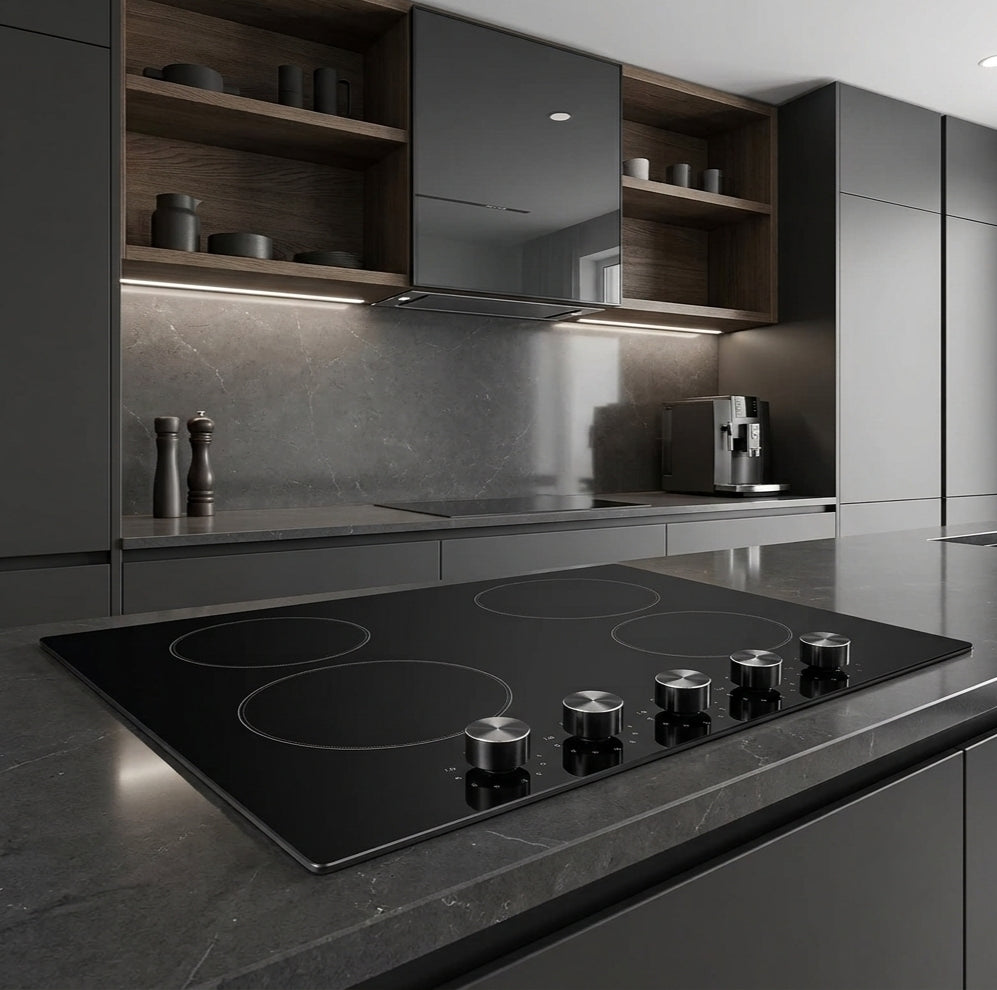 24-Inch Built-In Electric Cooktop, 4-Burner Glass Ceramic Radiant Stovetop