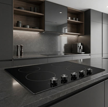 24-Inch Built-In Electric Cooktop, 4-Burner Glass Ceramic Radiant Stovetop