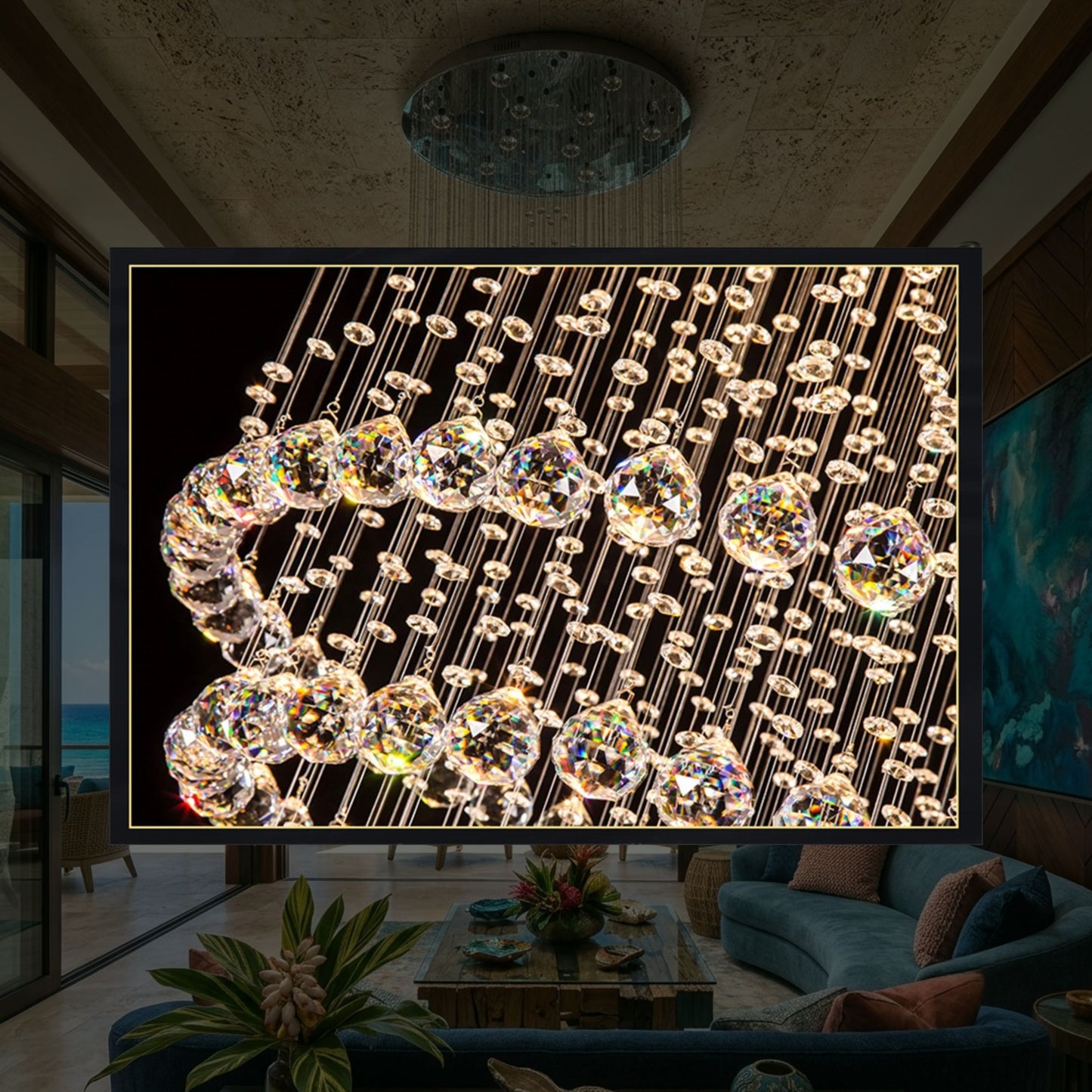 Modern Luxury LED Crystal Chandelier | Spiral Staircase & Double Entry Pendant Light