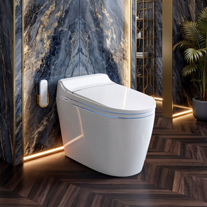 Modern Tankless Smart Toilet with Bidet, Auto Lid & Heated Seat)