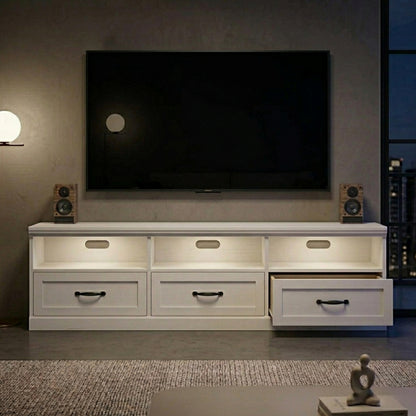 70-Inch Minimalist Farmhouse TV Entertainment Center