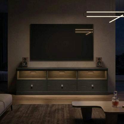 70-Inch Minimalist Farmhouse TV Entertainment Center