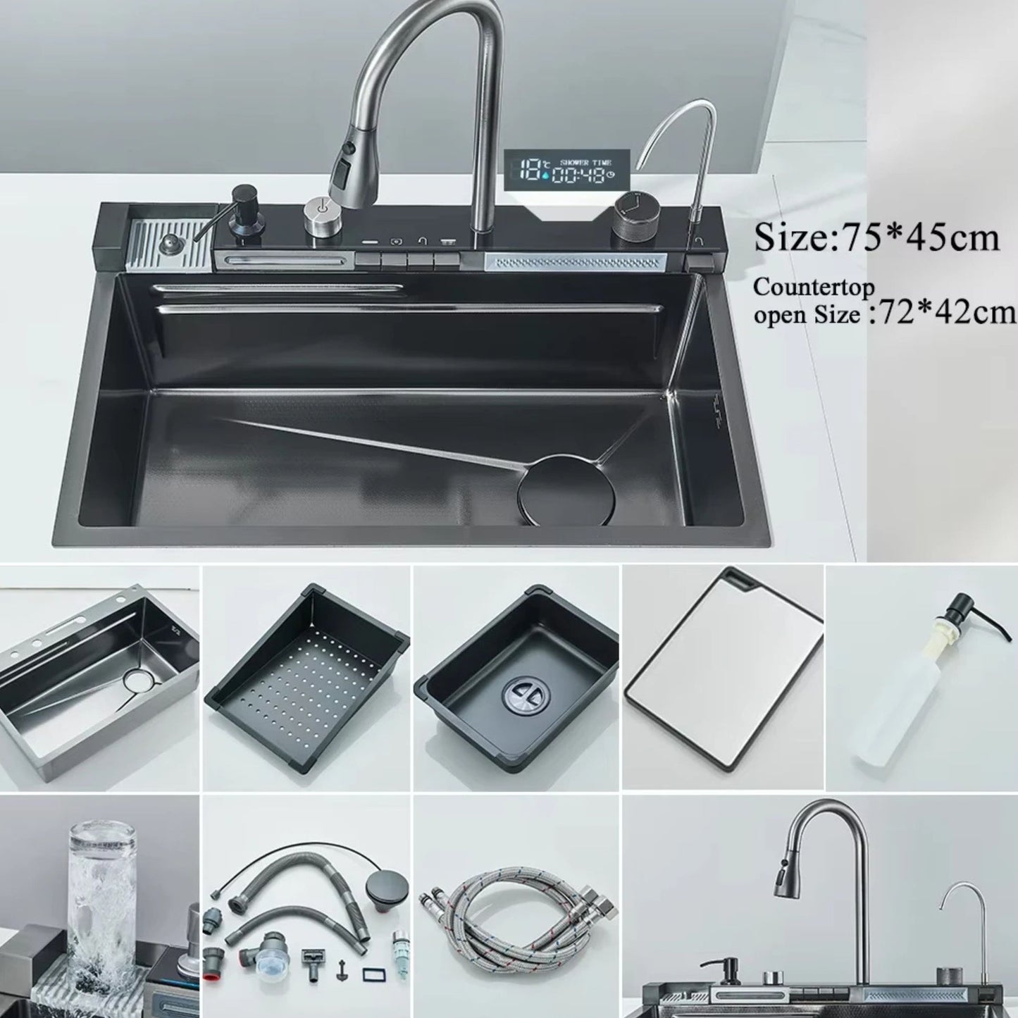 Smart Stainless Steel Kitchen Sink Set