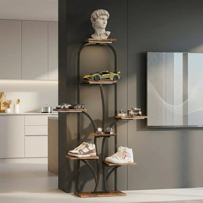 Multi-Level Indoor Tree Arch Display Stand for Plants, Shoes, and Collectibles