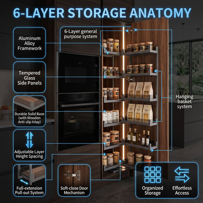 Aeltera Premium Soft-Close Pull-Out Kitchen Pantry Organizer