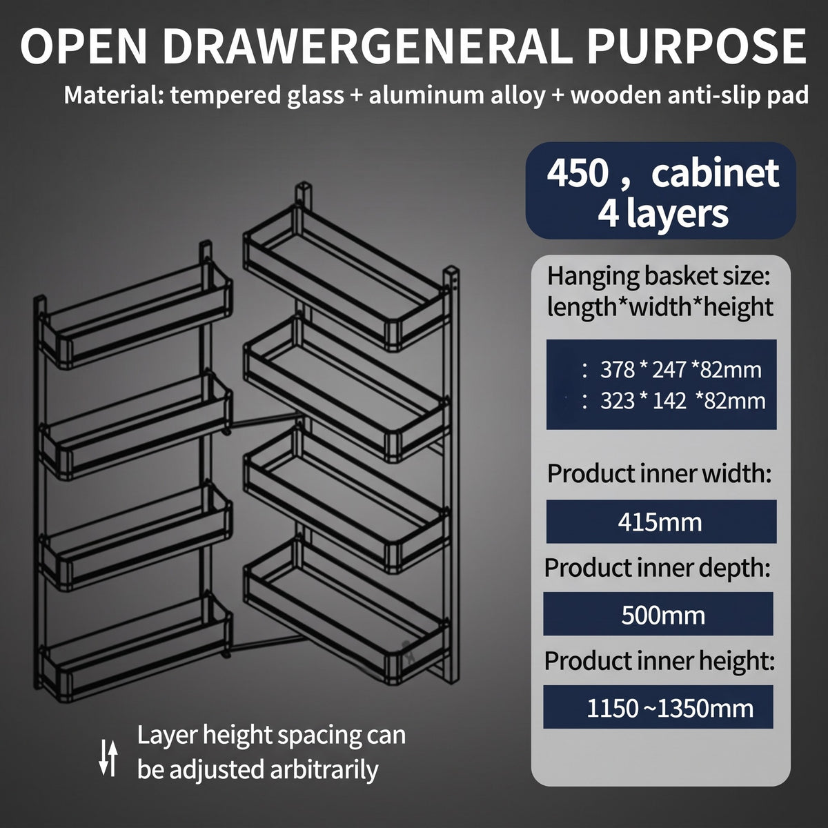 Aeltera Premium Soft-Close Pull-Out Kitchen Pantry Organizer