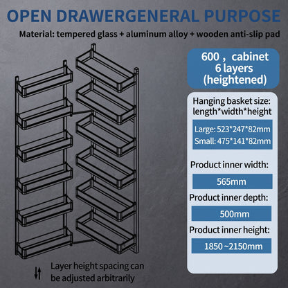 Aeltera Premium Soft-Close Pull-Out Kitchen Pantry Organizer