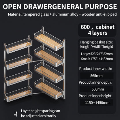 Aeltera Premium Soft-Close Pull-Out Kitchen Pantry Organizer