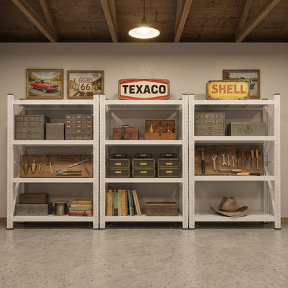 Heavy Duty 4-Tier Metal Storage Shelving Unit (300kg/Tier Capacity)