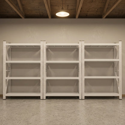 Heavy Duty 4-Tier Metal Storage Shelving Unit (300kg/Tier Capacity)