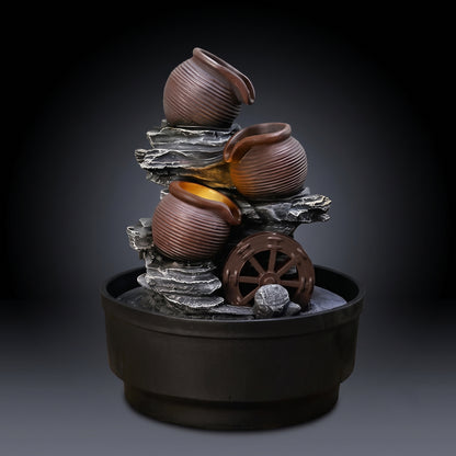 Cascading Indoor/Outdoor Faux Rock Pot Water Fountain