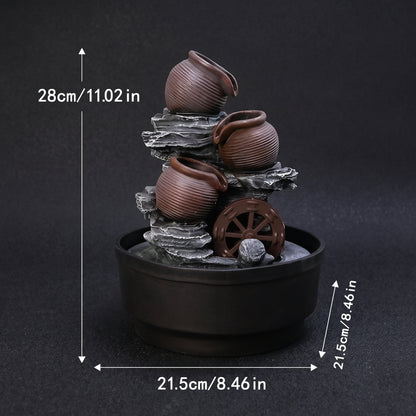 Cascading Indoor/Outdoor Faux Rock Pot Water Fountain