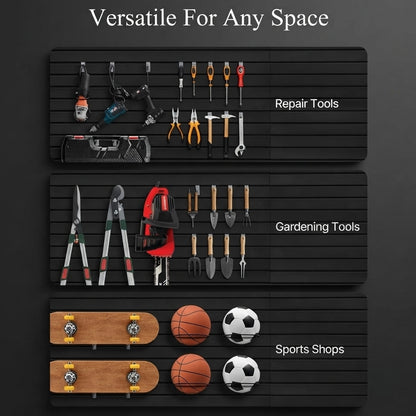 Black PVC Slatwall Garage Display Panel
