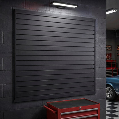 Black PVC Slatwall Garage Display Panel