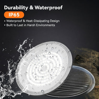 2-Piece Dimmable LED High Bay Garage Light