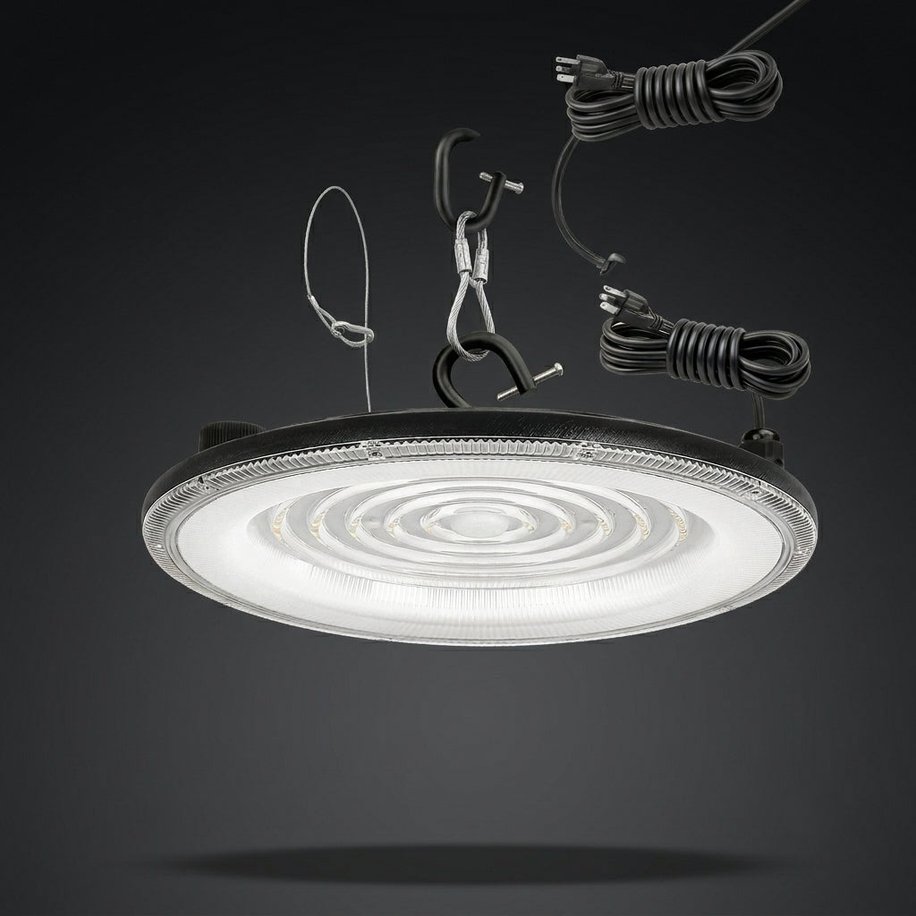 2-Piece Dimmable LED High Bay Garage Light