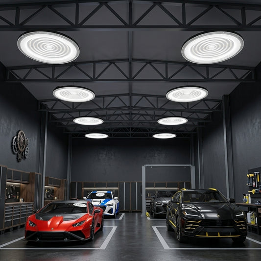 2-Piece Dimmable LED High Bay Garage Light