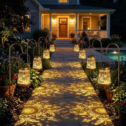 10-Piece Hanging Solar Lantern Lights | Outdoor Waterproof Metal Butterfly LED Garden Decor