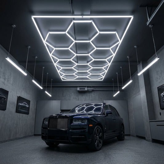 Ultra-Bright Hexagon LED Garage Light Grid (66,300 LM)