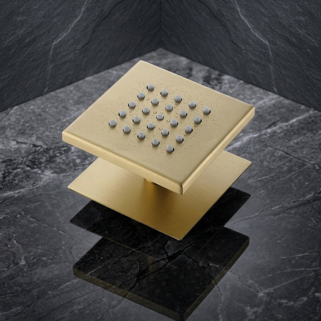 Modern Luxury Brushed Gold Thermostatic Digital Shower System