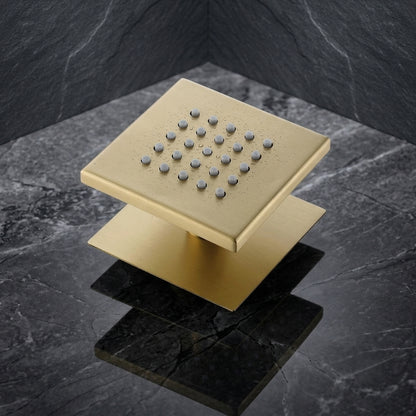 Modern Luxury Brushed Gold Thermostatic Digital Shower System