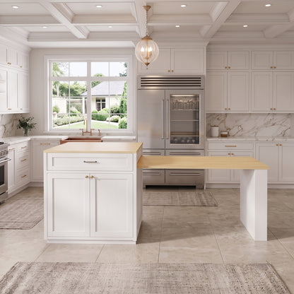 74-Inch Extendable Kitchen Island with Dining Table & Power Outlet