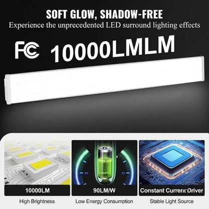 8FT LED Shop Light 110W - 10,000 LM 6500K Wraparound (4-Pack)