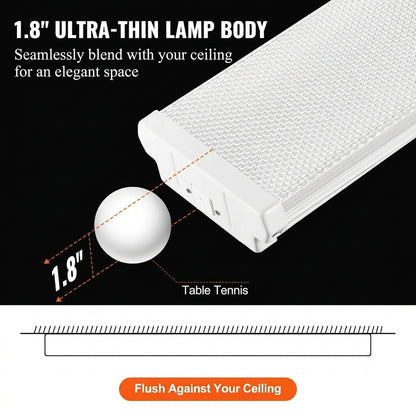 8FT LED Shop Light 110W - 10,000 LM 6500K Wraparound (4-Pack)