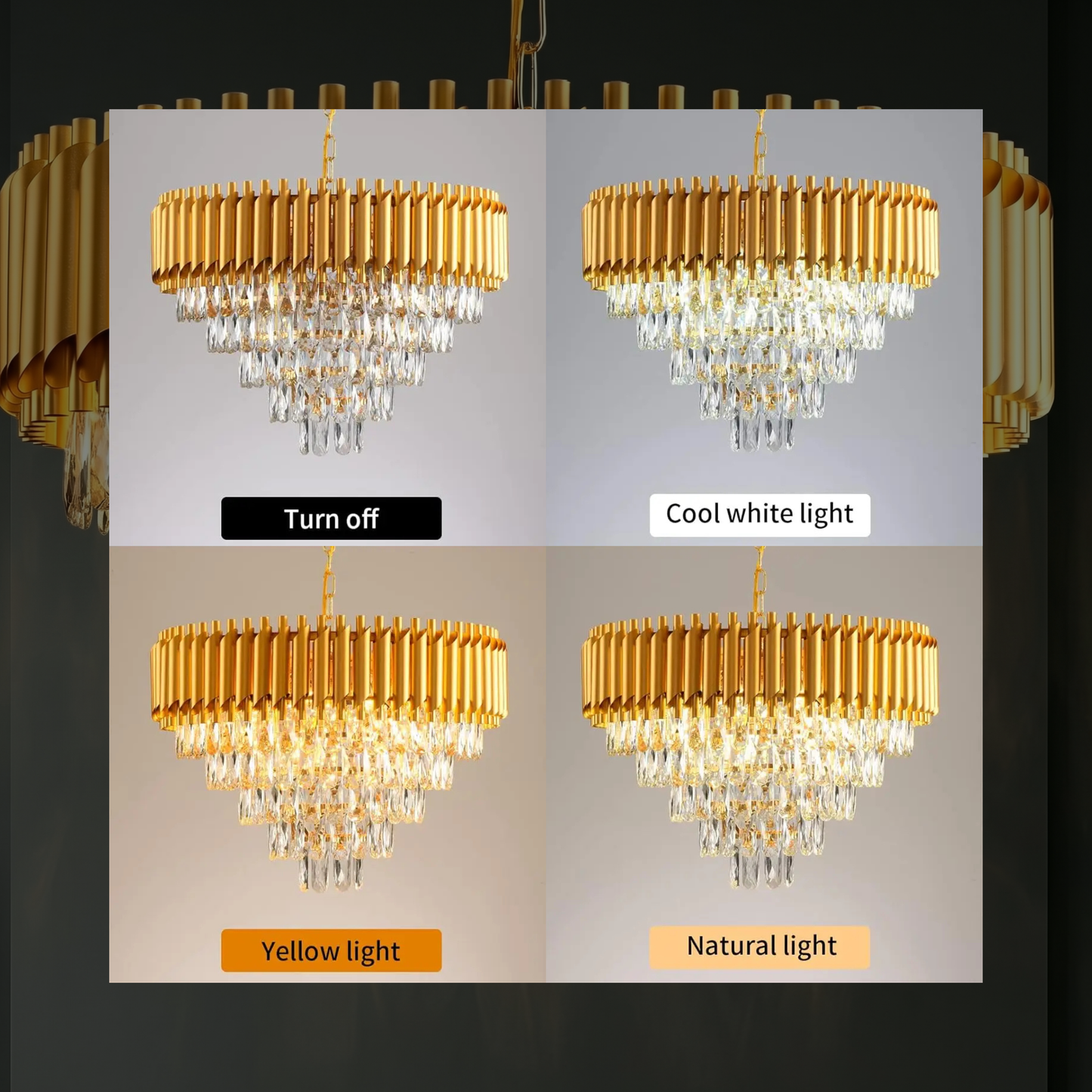 Luxury Brass Tiered Clear Glass Droplet Ceiling Fixture for Elegant Interiors