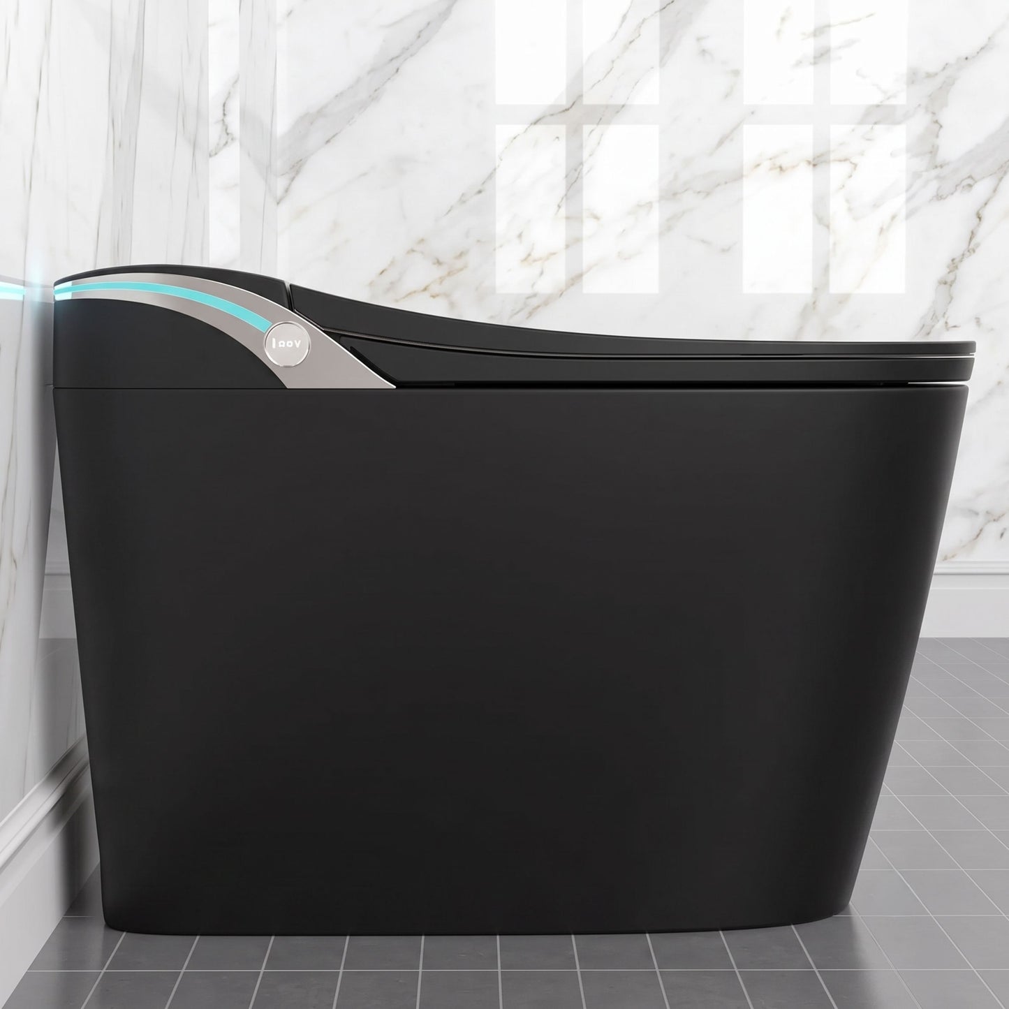 Luxury  Smart Toilet with Integrated Bidet – Heated Seat, Instant Warm Air Dryer & Auto-Clean Dual Siphon Flush