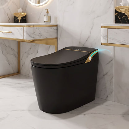 Luxury  Smart Toilet with Integrated Bidet – Heated Seat, Instant Warm Air Dryer & Auto-Clean Dual Siphon Flush