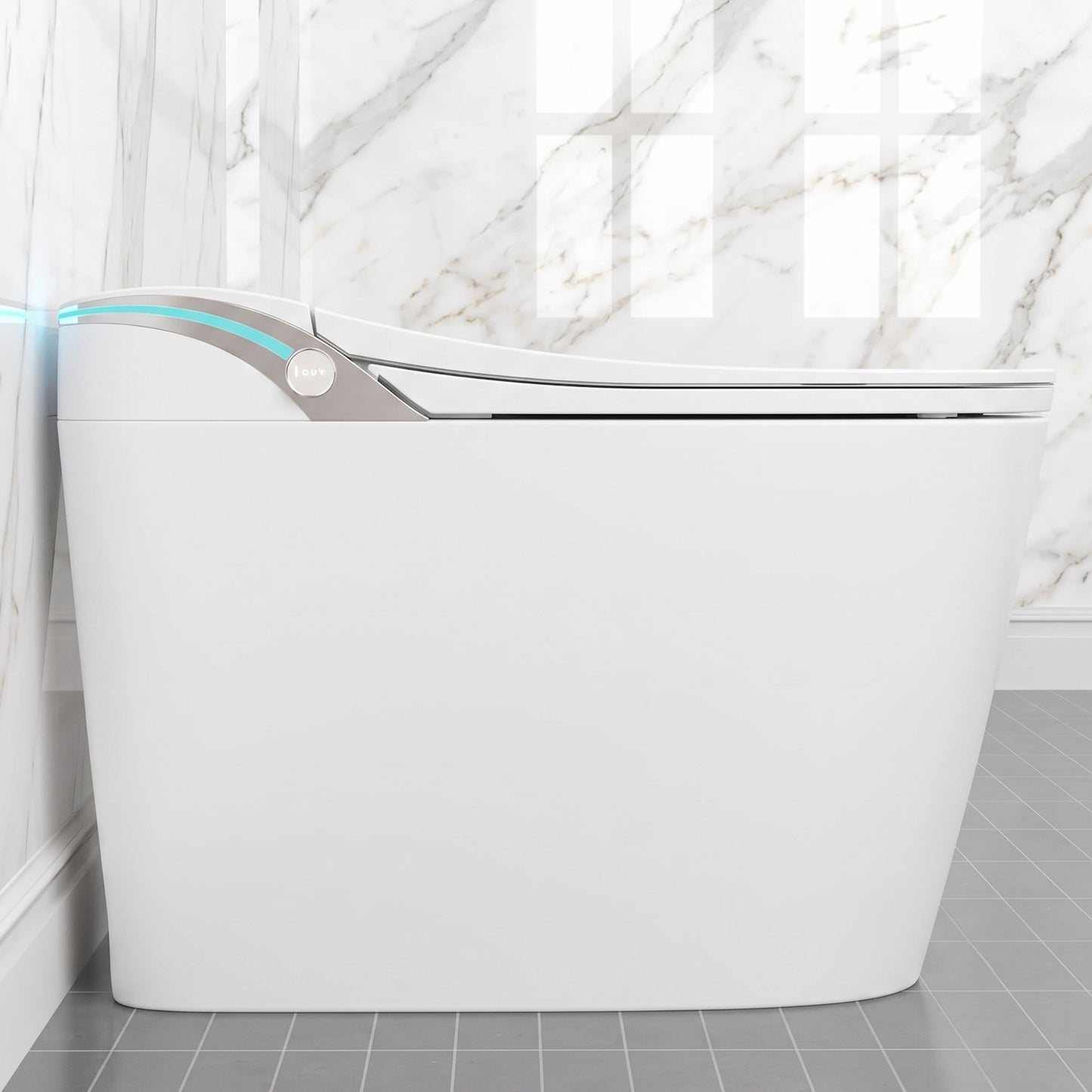 Luxury  Smart Toilet with Integrated Bidet – Heated Seat, Instant Warm Air Dryer & Auto-Clean Dual Siphon Flush
