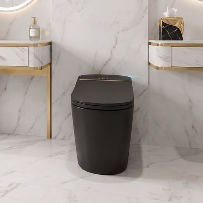 Luxury  Smart Toilet with Integrated Bidet – Heated Seat, Instant Warm Air Dryer & Auto-Clean Dual Siphon Flush