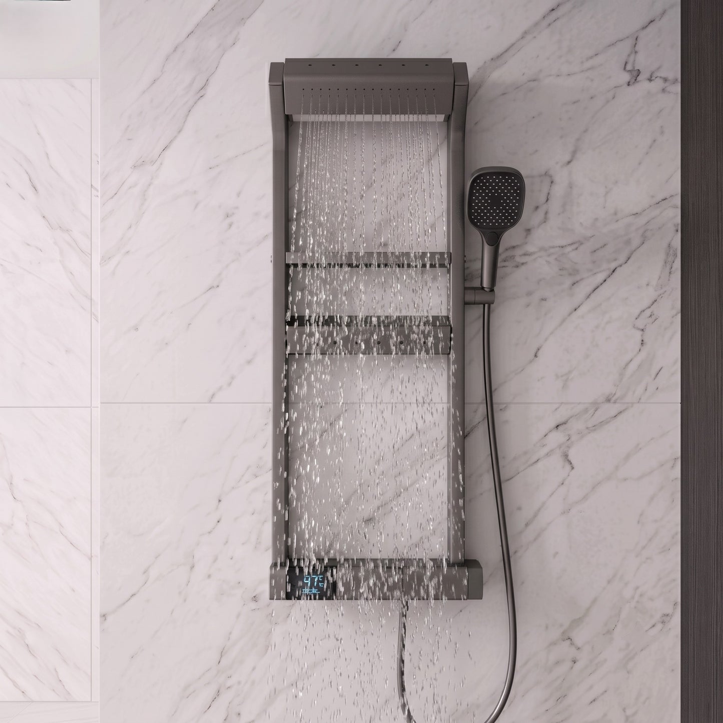 Wall Mounted Steel Spa Rainfall Shower System