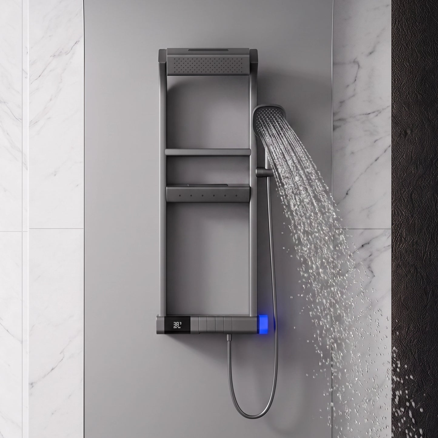 Wall Mounted Steel Spa Rainfall Shower System