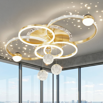 Modern Contemporary Layered Starlight Mood Lighting Chandelier
