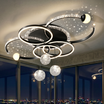 Modern Contemporary Layered Starlight Mood Lighting Chandelier