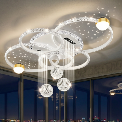 Modern Contemporary Layered Starlight Mood Lighting Chandelier