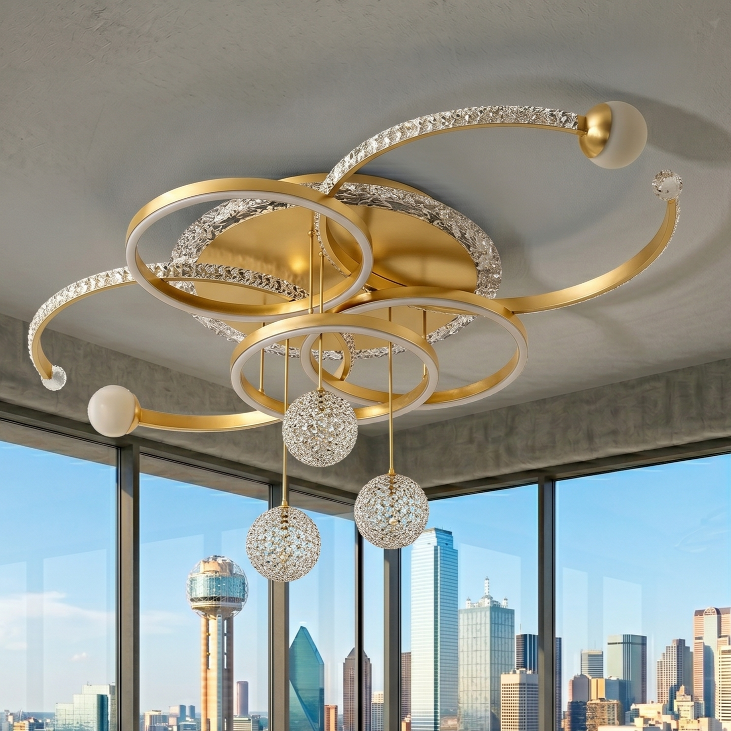 Modern Contemporary Layered Starlight Mood Lighting Chandelier