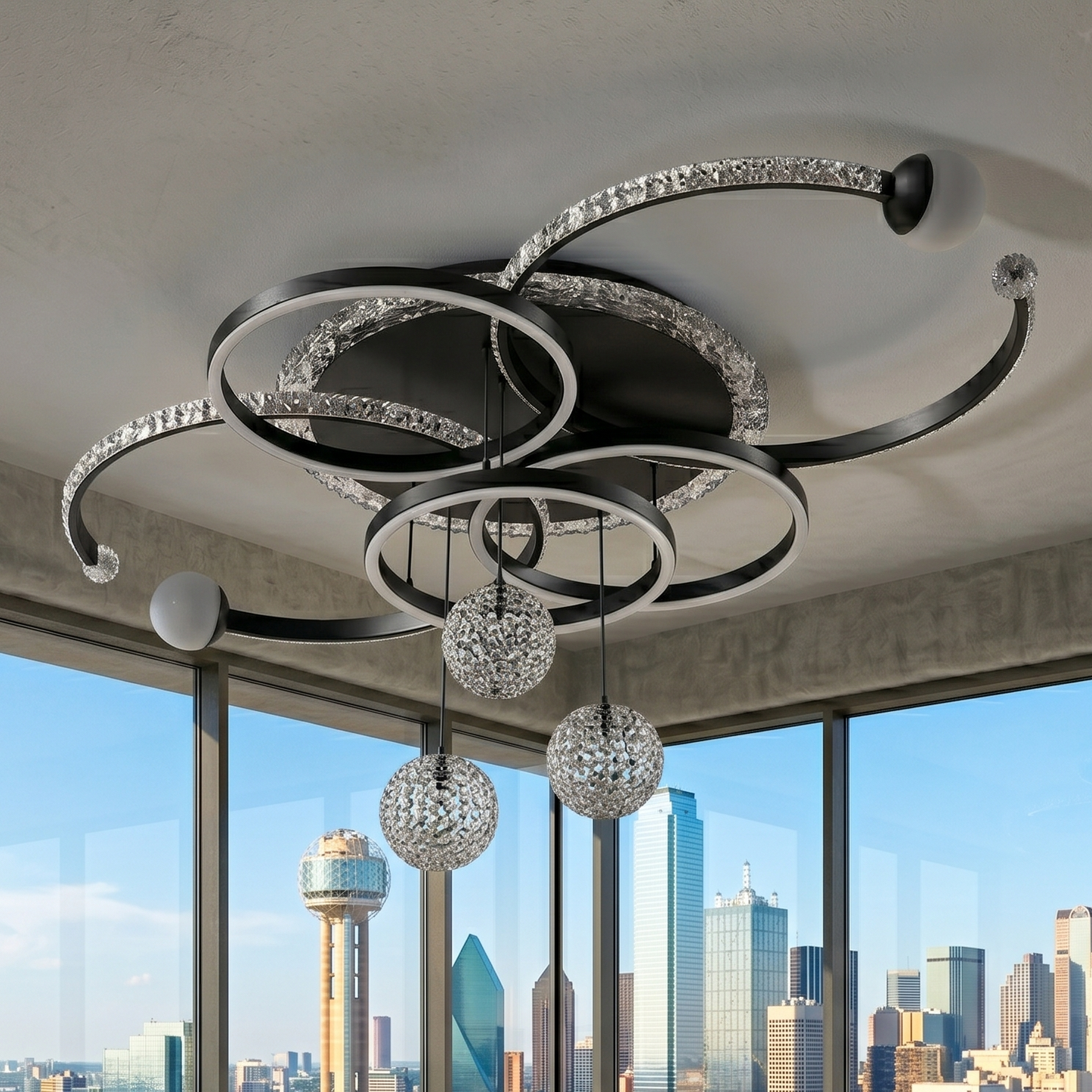 Modern Contemporary Layered Starlight Mood Lighting Chandelier