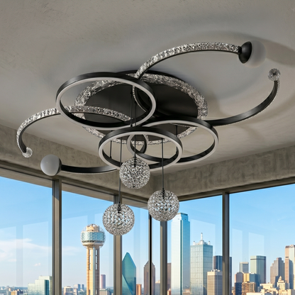 Modern Contemporary Layered Starlight Mood Lighting Chandelier