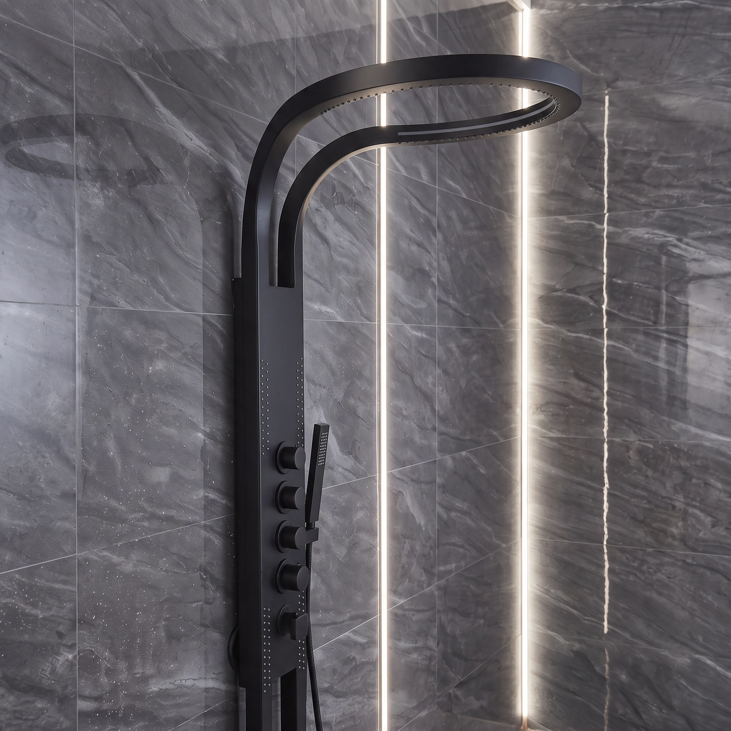 Modern Rainfall Shower System | Wall Mounted High-Pressure Set