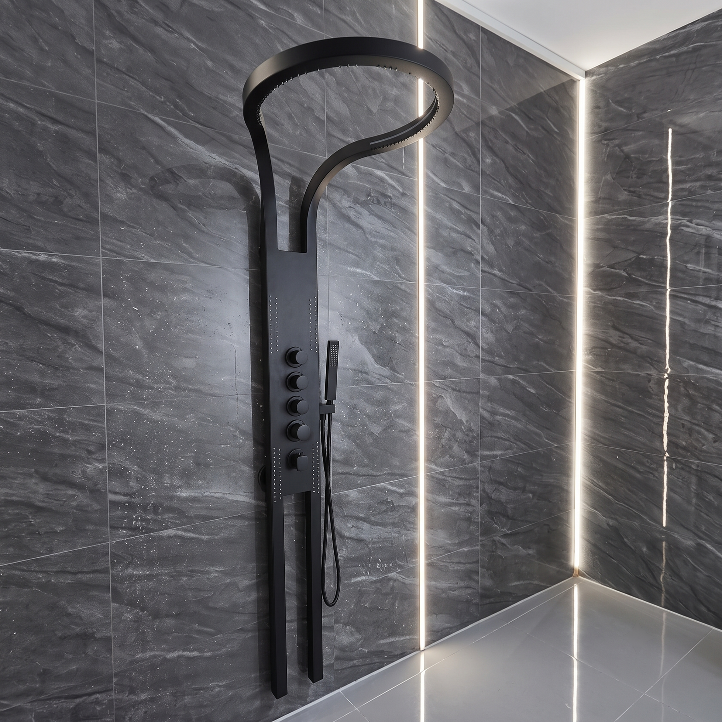 Modern Rainfall Shower System | Wall Mounted High-Pressure Set