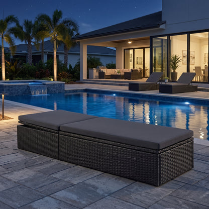 Modern Outdoor Reclining Sun lounger with Cushion