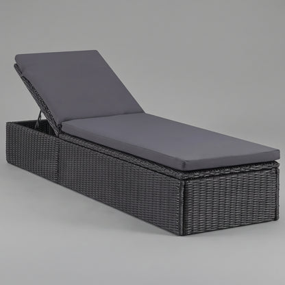 Modern Outdoor Reclining Sun lounger with Cushion