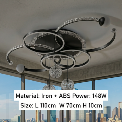 Modern Contemporary Layered Starlight Mood Lighting Chandelier