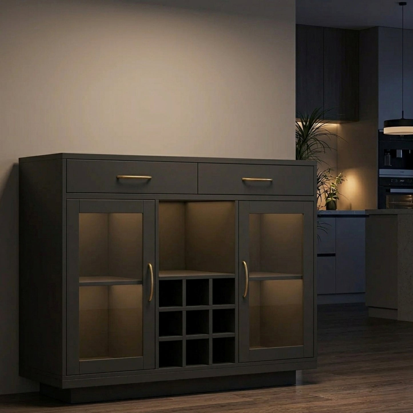Multi-Functional Liquor/Wine Display Cabinet