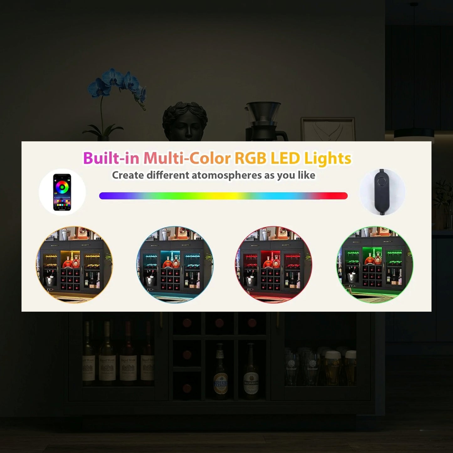 Multi-Functional Liquor/Wine Display Cabinet